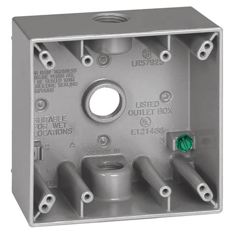 2 gang weatherproof electrical box|2 gang outlet with grounding.